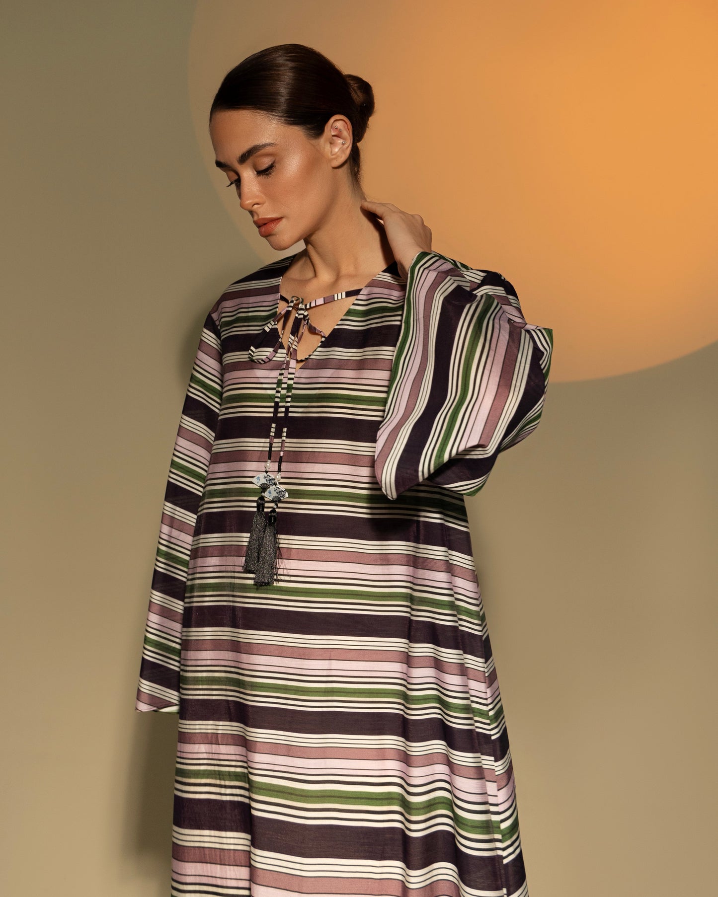Striped Tie Caftan
