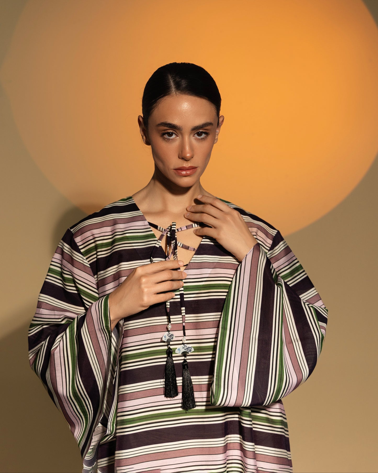 Striped Tie Caftan